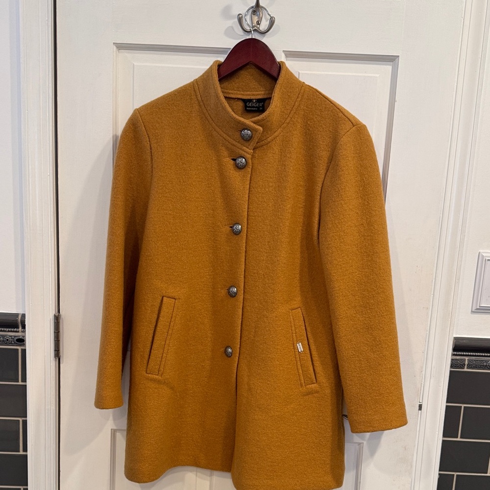 Kurt Geiger Women's Mustard Pea Coat